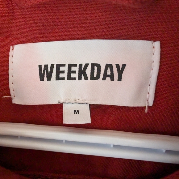 Weekday Red Jean Jacket - Picture 4 of 6